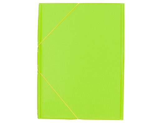 Carpeta Liderpapel Gomas Plastico Folio Solapa Color Verde Pistacho