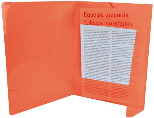 Carpeta Liderpapel Gomas Solapas 34960 Polipropileno Din A4 Roja Transparente