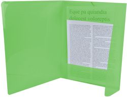 Carpeta Liderpapel Gomas Solapas 34963 Polipropileno Din A4 Verde Transparente