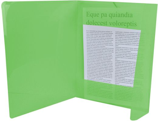 Carpeta Liderpapel Gomas Solapas 34963 Polipropileno Din A4 Verde Transparente