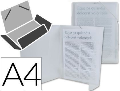 Carpeta Liderpapel Gomas Solapas 34964 Polipropileno Din A4 Incolora