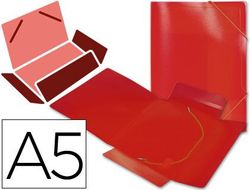 Carpeta Liderpapel Gomas Solapas 34970 Polipropileno Din A5 Roja