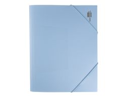 Carpeta liderpapel gomas solapas polipropileno DIN A4 celeste opaco