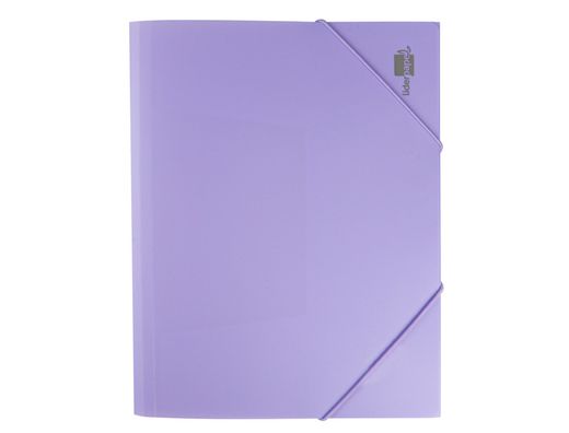 Carpeta liderpapel gomas solapas polipropileno DIN A4 lavanda opaco