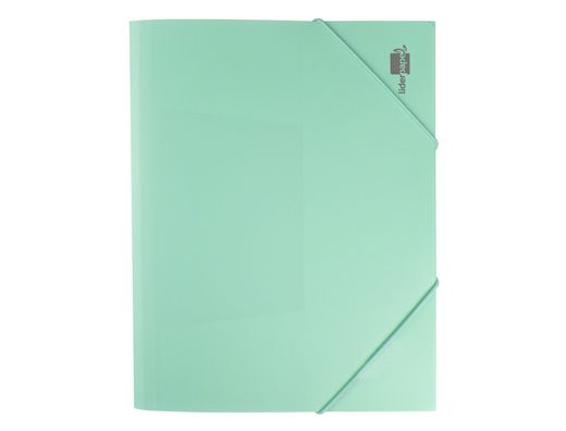 Carpeta liderpapel gomas solapas polipropileno DIN A4 verde manzana opaco