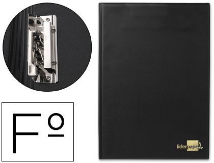 Carpeta Liderpapel Miniclip Lateral Folio Plastico Negro