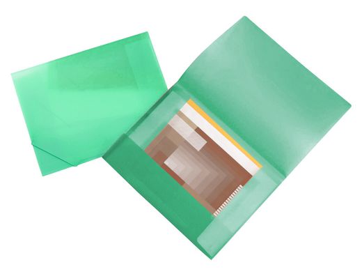Carpeta Liderpapel Portadocumentos 44803 Solapas Polipropileno Din A3 Verde Serie Frosty Lomo Flexible