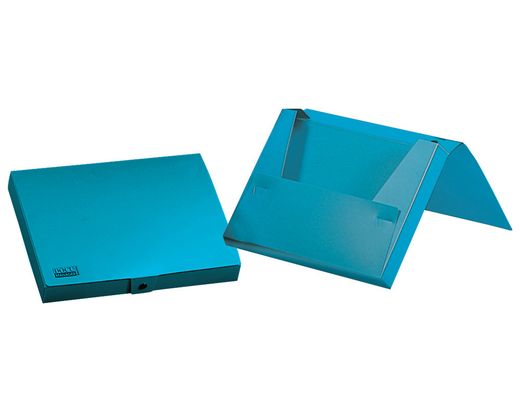 Carpeta liderpapel portadocumentos gomas polipropileno din a4 celeste opaco lomo 25 mm