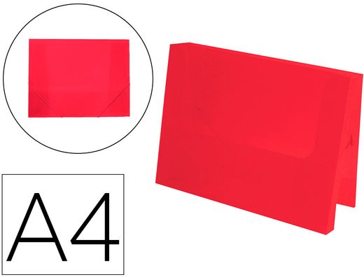 Carpeta liderpapel portadocumentos polipropileno dina4 rojo translucido lomo 50 mm