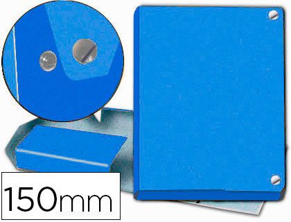 Carpeta Pardo de proyectos con broche de 150mm. color azul