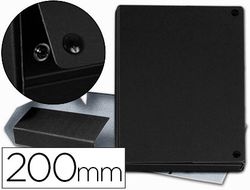 Carpeta Pardo de proyectos con broche de 200mm. color negro