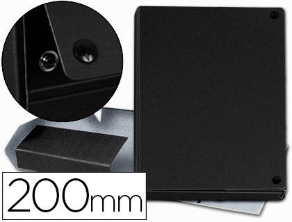 Carpeta Pardo de proyectos con broche de 200mm. color negro