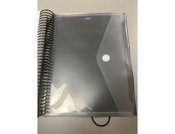 Carpeta pardo escaparate con espiral 80 fundas folio personalizable color negro