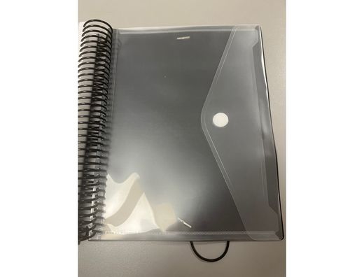 Carpeta pardo escaparate con espiral 80 fundas folio personalizable color negro