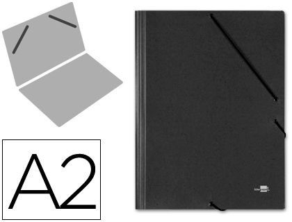 Carpeta Planos Liderpapel A2 Carton Gofrado N 12 Negro