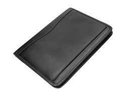 Carpeta portafolios cremallera con bolsa para movil y tarjetero color negro 260x355 mm