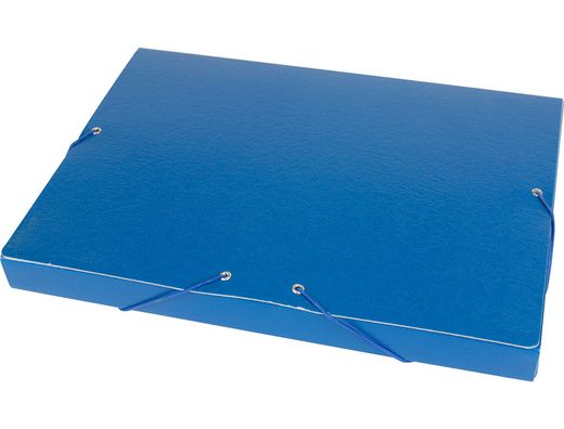 Carpeta Proyectos Liderpapel Folio Lomo 30Mm Carton Gofrado Azul