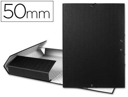 Carpeta Proyectos Liderpapel Folio Lomo 50Mm Carton Forrado Negra