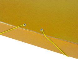 Carpeta Proyectos Liderpapel Folio Lomo 50Mm Carton Gofrado Amarilla