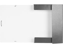 Carpeta Proyectos Liderpapel Folio Lomo 50Mm Carton Gofrado Gris