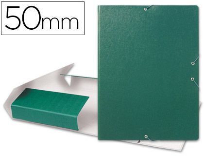 Carpeta Proyectos Liderpapel Folio Lomo 50Mm Carton Gofrado Verde