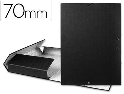 Carpeta Proyectos Liderpapel Folio Lomo 70Mm Carton Forrado Negra