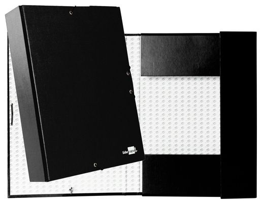 Carpeta Proyectos Liderpapel Folio Lomo 70Mm Carton Forrado Negra