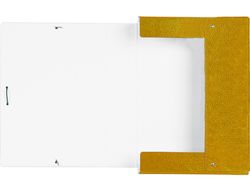 Carpeta Proyectos Liderpapel Folio Lomo 70Mm Carton Gofrado Amarilla