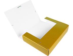 Carpeta Proyectos Liderpapel Folio Lomo 70Mm Carton Gofrado Amarilla