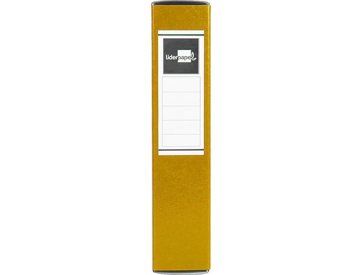 Carpeta Proyectos Liderpapel Folio Lomo 70Mm Carton Gofrado Amarilla
