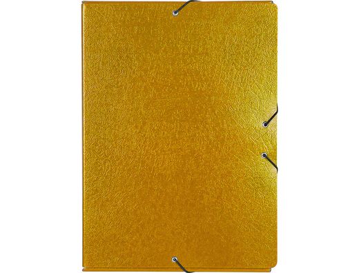 Carpeta Proyectos Liderpapel Folio Lomo 70Mm Carton Gofrado Amarilla
