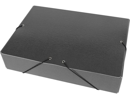 Carpeta Proyectos Liderpapel Folio Lomo 70Mm Carton Gofrado Gris