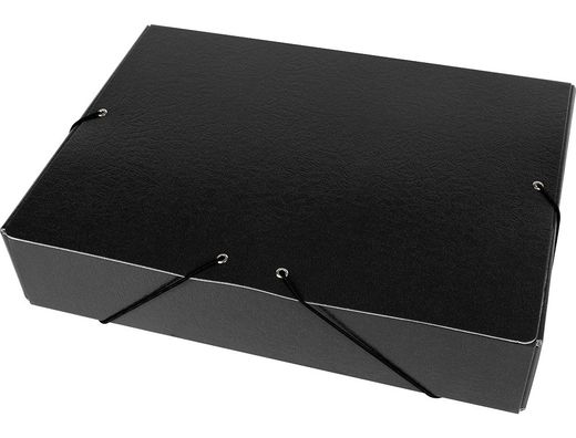Carpeta Proyectos Liderpapel Folio Lomo 70Mm Carton Gofrado Negra