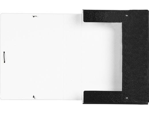 Carpeta Proyectos Liderpapel Folio Lomo 70Mm Carton Gofrado Negra