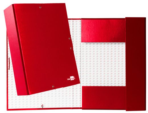 Carpeta Proyectos Liderpapel Folio Lomo 90Mm Carton Forrado Roja