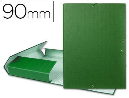 Carpeta Proyectos Liderpapel Folio Lomo 90Mm Carton Forrado Verde