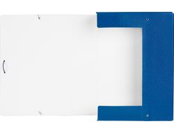 Carpeta Proyectos Liderpapel Folio Lomo 90Mm Carton Gofrado Azul