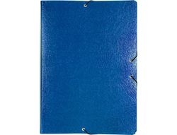 Carpeta Proyectos Liderpapel Folio Lomo 90Mm Carton Gofrado Azul
