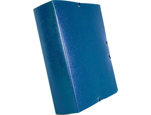 Carpeta Proyectos Liderpapel Folio Lomo 90Mm Carton Gofrado Azul