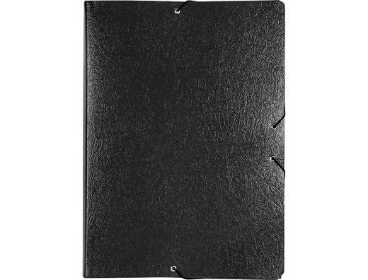 Carpeta Proyectos Liderpapel Folio Lomo 90Mm Carton Gofrado Negra
