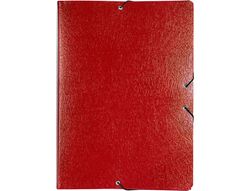 Carpeta Proyectos Liderpapel Folio Lomo 90Mm Carton Gofrado Roja