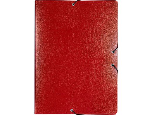 Carpeta Proyectos Liderpapel Folio Lomo 90Mm Carton Gofrado Roja
