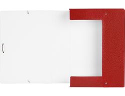Carpeta Proyectos Liderpapel Folio Lomo 90Mm Carton Gofrado Roja