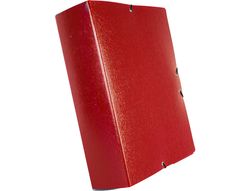 Carpeta Proyectos Liderpapel Folio Lomo 90Mm Carton Gofrado Roja