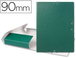 Carpeta Proyectos Liderpapel Folio Lomo 90Mm Carton Gofrado Verde