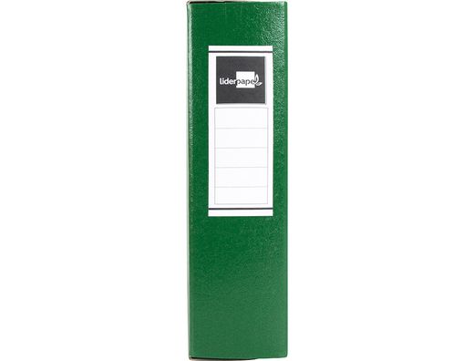 Carpeta Proyectos Liderpapel Folio Lomo 90Mm Carton Gofrado Verde