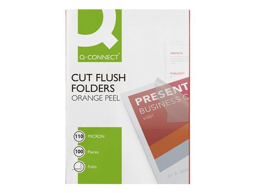 Carpeta q-connect dossier uńero plastico folio transparente 110 micras