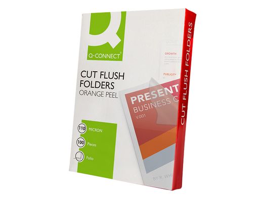 Carpeta q-connect dossier uńero plastico folio transparente 110 micras