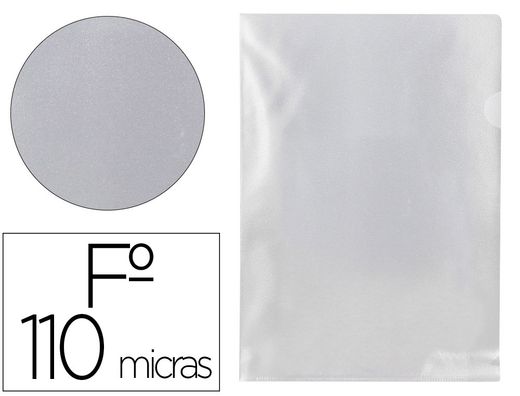 Carpeta q-connect dossier uńero plastico folio transparente 110 micras