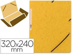 Carpeta Q-Connect Gomas Kf02166 Carton Simil-Prespan Solapas 320X243 mm Amarilla